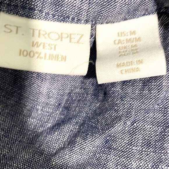 St.Tropez West 100% Linen Dress Size Medium Women’s - Picture 5 of 5